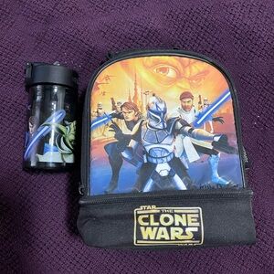 Thermos Star Wars Clone Wars Lunch Set - Black and Orange